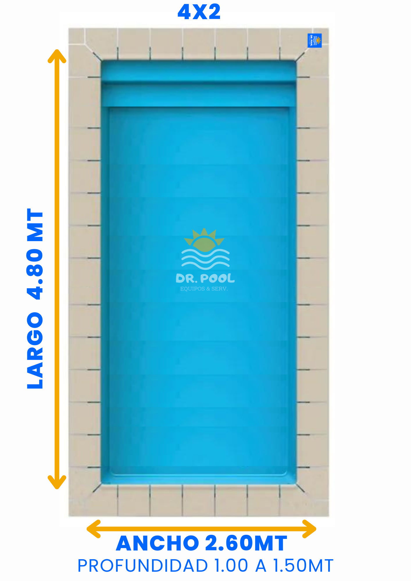 Piscinas de Fibra de Vidrio. Venta de Piscinas de Fibra Rectangular